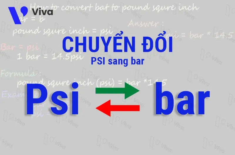 Chuyển đổi đơn vị áp suất psi sang bar