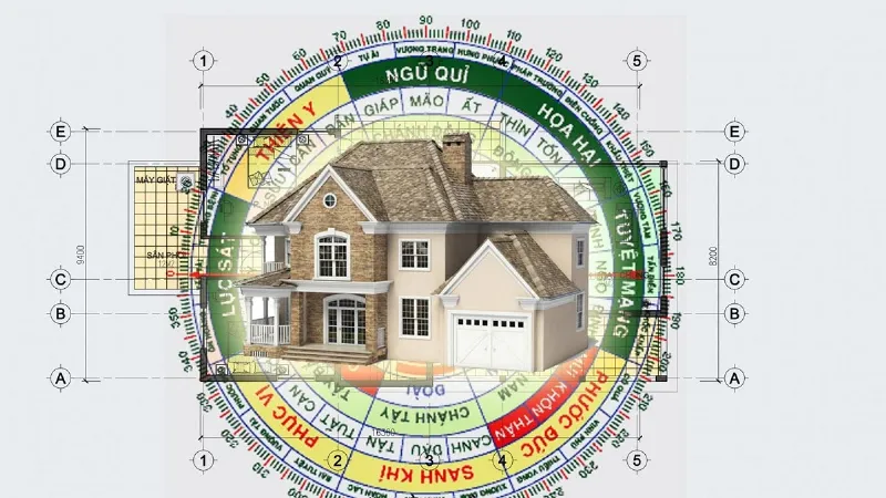 alt text: Chọn hướng nhà mang lại may mắn