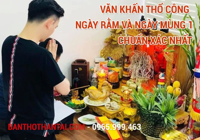 Văn khấn Thổ Công ngày rằm và ngày mùng 1