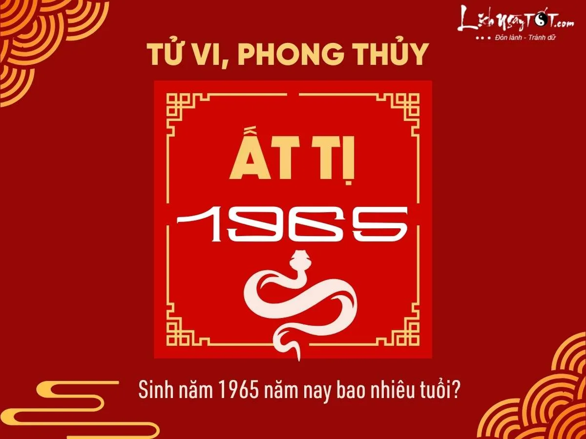 Sinh năm 1965 năm nay bao nhiêu tuổi?
