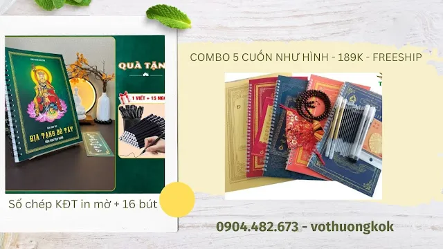 alt text: Sổ chép kinh