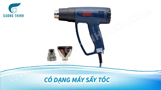 alt: Súng khò nhiệt cầm tay có kiểu dáng như máy sấy tóc