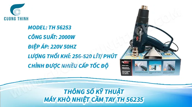 alt: Thông số kỹ thuật súng khò nhiệt cầm tay TH 56235
