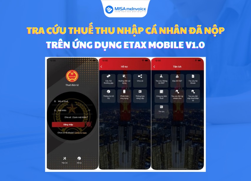 tra cuu tren ung dung Etax mobile